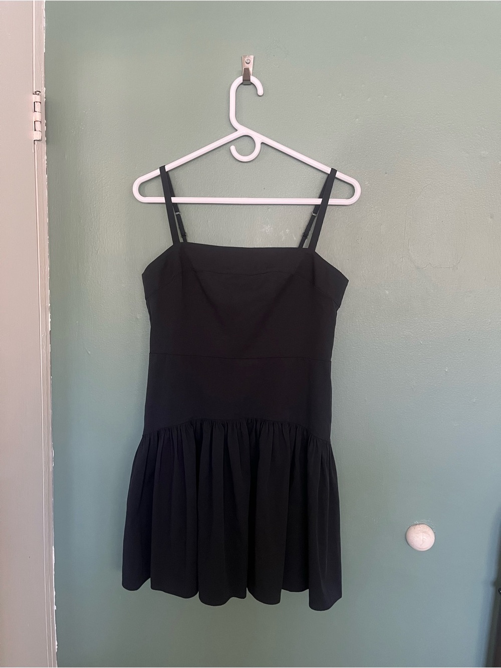 Drop-Waist Black Mini Dress